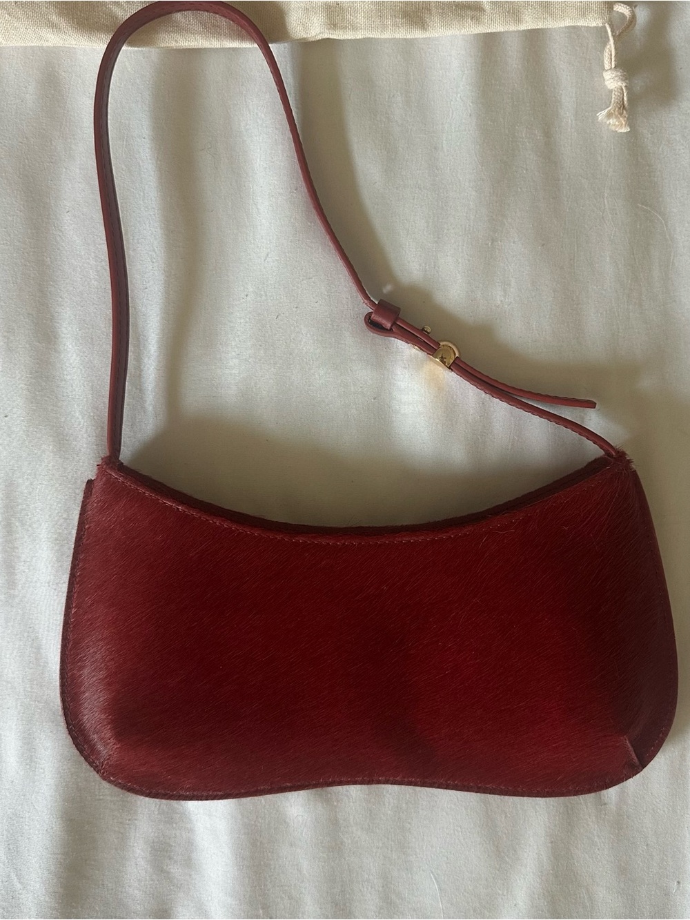 Jacquemus Le Bisou Genuine Calf Hair Shoulder Bag - Picture 3 of 7